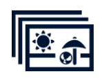 Kamtech Solar icon showing sun, beach umbrella, and ball symbolizing generous vacation and personal time off benefits.