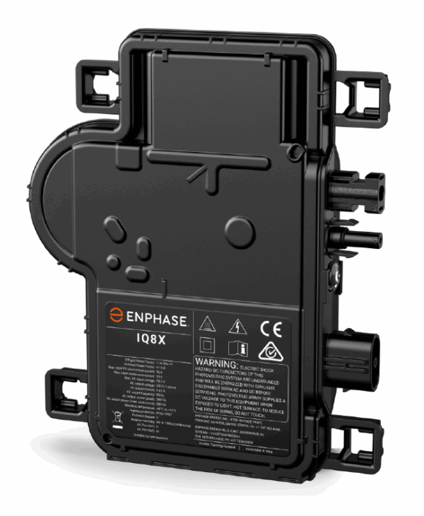 Enphase IQ8X microinverter used in Kamtech Solar installations for high-efficiency solar energy conversion and system performance.