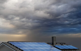 solar panels in cloudy weather