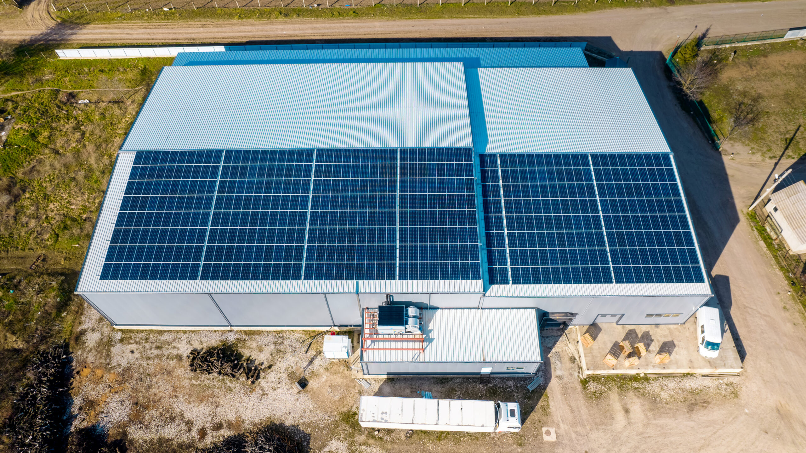 Warehouse solar installation